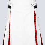 Lautreamont White and Wallace Tartan Hybrid Kilt