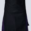 BLACK AND PURPLE HYBRID KILT WIth Cargo Pockets