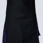 BLACK AND PURPLE HYBRID KILT WITH CARGO POCKETS