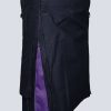 BLACK AND PURPLE HYBRID KILT WIth Cargo Pockets - Image 2