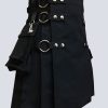 BLACK GOTHIC UTILITY KILT WITH DETACHABLE APRON - Image 2