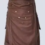 BROWN UTILITY KILT WTH WHITE OUTER THREAD