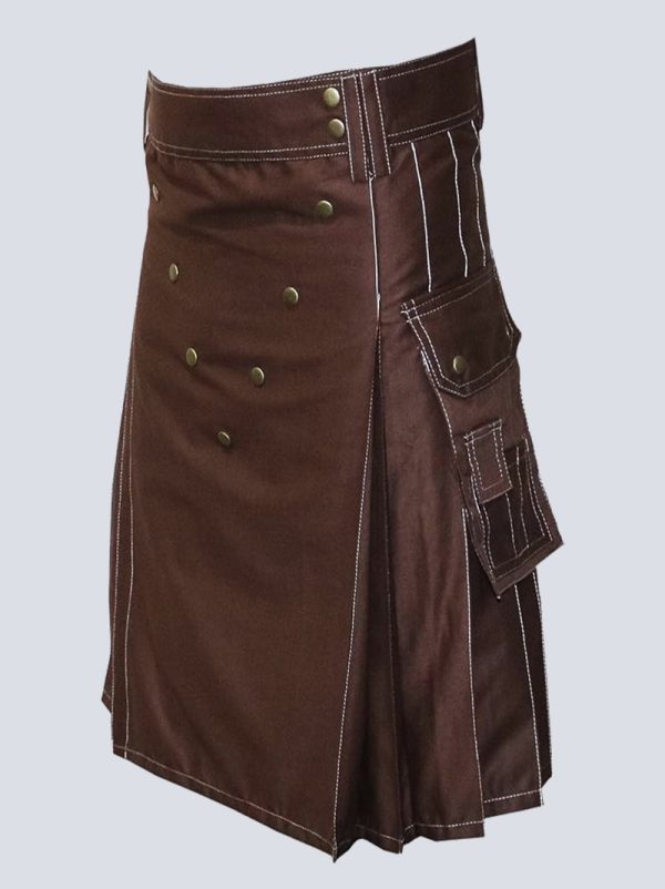 BROWN UTILITY KILT WTH WHITE OUTER THREAD - Image 3