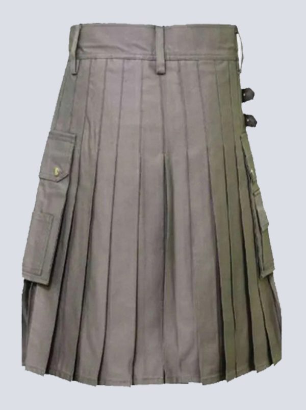 GOTHIC GREY UTILITY KILT DECORATED WITH STUDS - Image 4