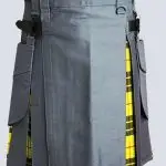 GREY AND MACLEOD OF LEWIS HYBRID KILT WITH LEATHER STRAPS