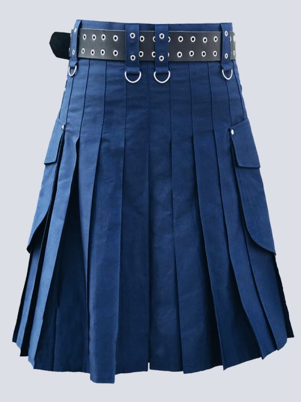 MENS NAVY BLUE UTILITY KILT - Image 4