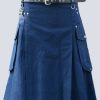 MENS NAVY BLUE UTILITY KILT