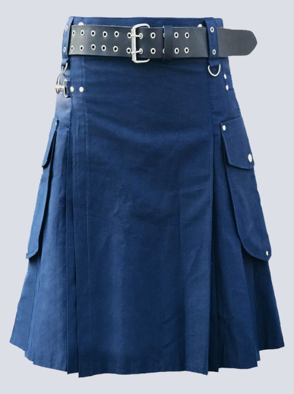 MENS NAVY BLUE UTILITY KILT