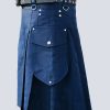 MENS NAVY BLUE UTILITY KILT - Image 3