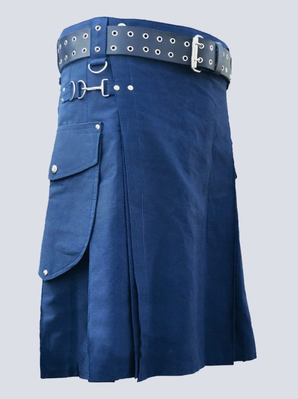 MENS NAVY BLUE UTILITY KILT - Image 2