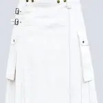 MENS WHITE UTILITY KILT