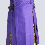 PURPLE AND BUCHANAN TARTAN HYBRID KILT