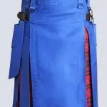 ROYAL BLUE AND MACPHERSON TARTAN HYBRID KILT