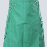 SEA GREEN UTILITY KILT WITH CARGO POCKETS