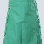 SEA GREEN UTILITY KILT WITH CARGO POCKETS