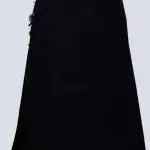 SOLID BLACK TARTAN KILT