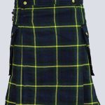 GORDON TARTAN UTILITY KILT WITH FLAP POCKETS