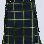 GORDON TARTAN UTILITY KILT WITH FLAP POCKETS
