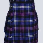 HERITAGE OF SCOTLAND TARTAN UTILITY KILT WITH LEATHER STRAPS
