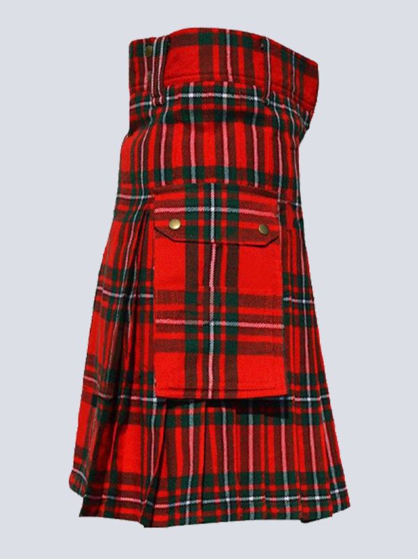 MACGREGOR TARTAN UTILITY KILT WITH BUCKLE STRAPS - Image 2