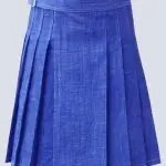 MENS BLUE DENIM KILT WITH LARGE BUCKLE