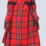 MENS CATO ROYAL STEWART TARTAN UTILITY KILT