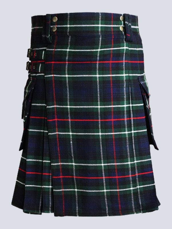 MENS MACKENZIE TARTAN UTILITY KILT WITH FLAP POCKETS