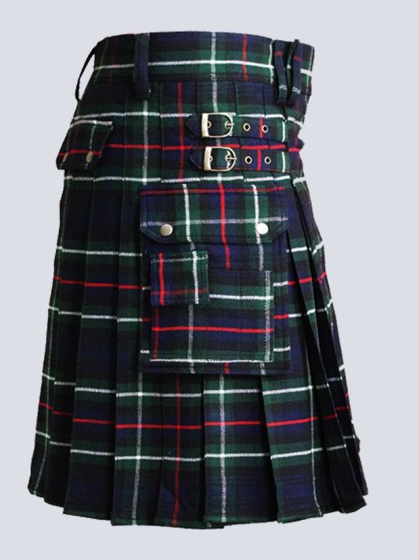 MENS MACKENZIE TARTAN UTILITY KILT WITH FLAP POCKETS - Image 2