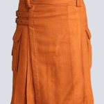 MENS SAFFRON TARTAN UTILITY KILT