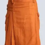 MENS SAFFRON TARTAN UTILITY KILT