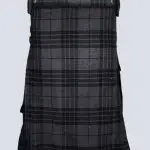 NIGHT WATCH TARTAN UTILITY KILT WITH BUCKLE STRAPS