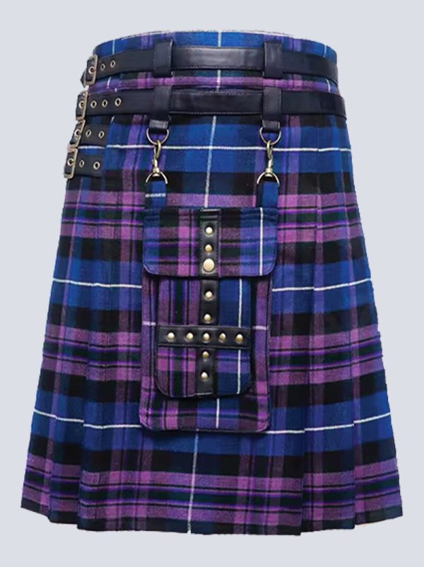 PRIDE OF SCOTLAND TARTAN UTILITY KILT WITH DETACHABLE POCKET