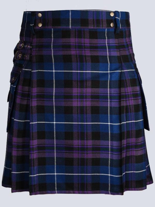PRIDE OF SCOTLAND TARTAN UTILITY KILT WITH FASTNING STRAPS