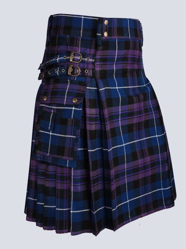 PRIDE OF SCOTLAND TARTAN UTILITY KILT WITH FASTNING STRAPS - Image 2