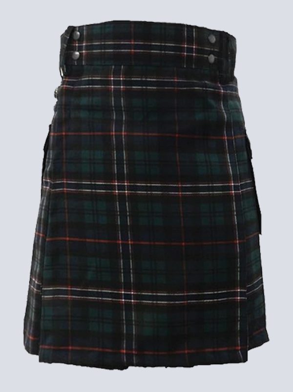 SCOTTISH NATIONAL TARTAN UTILITY KILT WITH FASTNING STRAPS