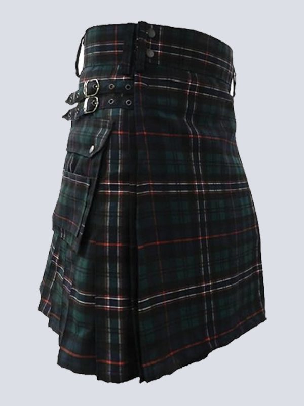SCOTTISH NATIONAL TARTAN UTILITY KILT WITH FASTNING STRAPS - Image 2