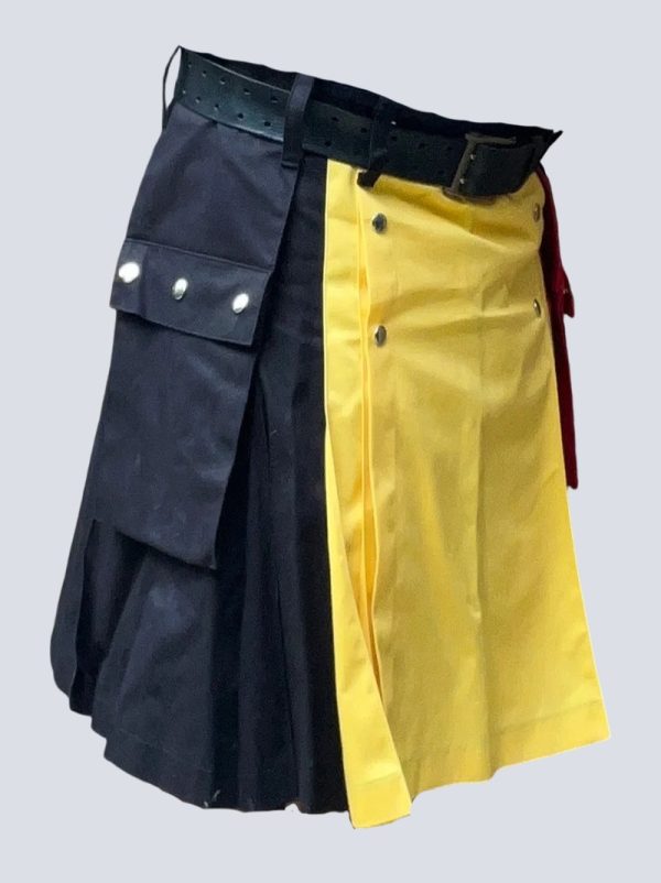 BELGIUM FLAG KILT WITH STUDED APRON - Image 4