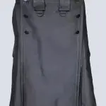 MENS COMBAT BLACK TACTICAL KILT WITH SLANT POCKETS