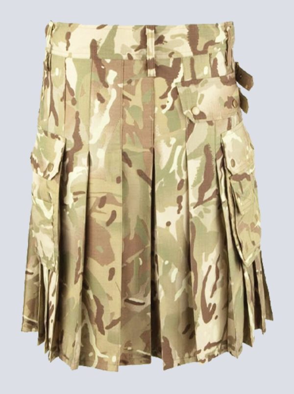 MENS MULTICAM TACTICAL KILT WITH FLAP POCKETS - Image 4