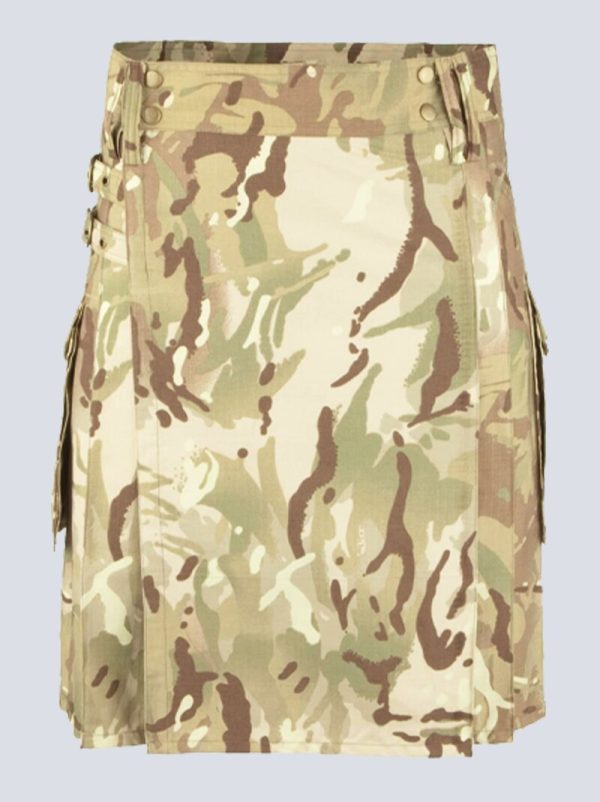 MENS MULTICAM TACTICAL KILT WITH FLAP POCKETS