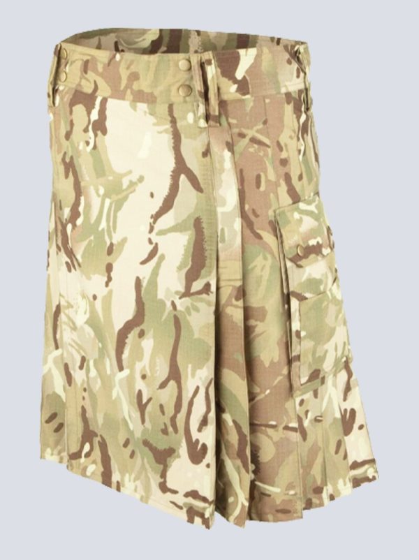 MENS MULTICAM TACTICAL KILT WITH FLAP POCKETS - Image 2
