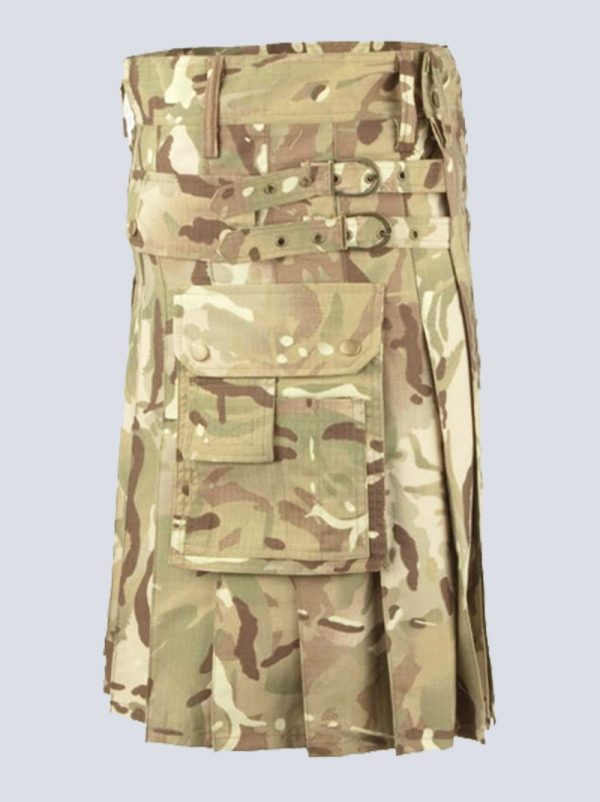 MENS MULTICAM TACTICAL KILT WITH FLAP POCKETS - Image 3