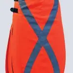 MENS ORANGE FIREFIGHTER KILT WITH LEATHER STRAP