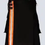 MENS TURNOUT BLACK FIREFIGHTER KILT