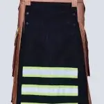 MENS TWO TONE BROWN AND BLACK FIREFIGHTER KILT