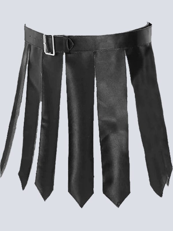 PURE BLACK LEATHER SEXY KILT - Image 2