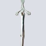 CLAYMORE SWORD THISTLE HEAD KILT PIN