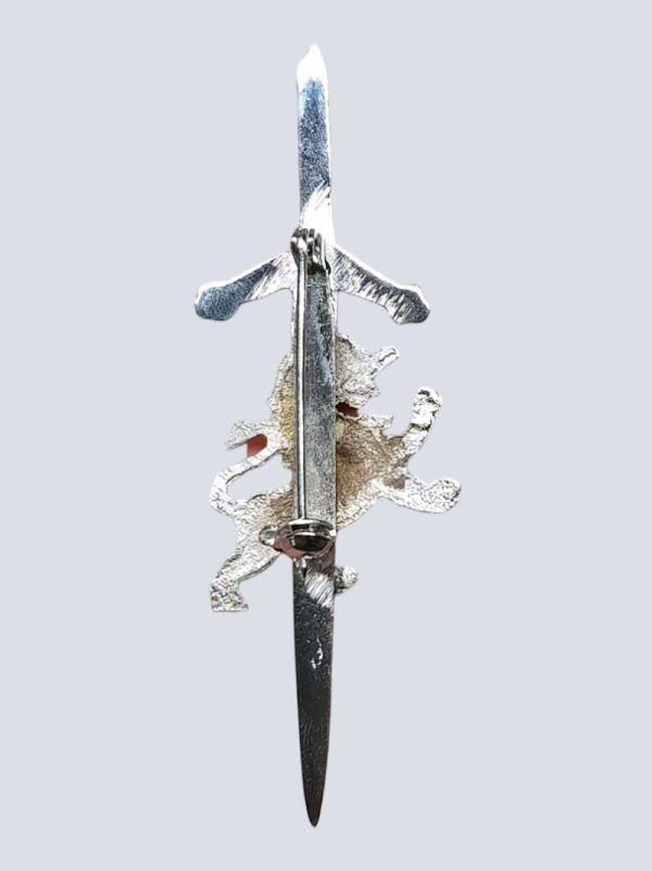 HIGHLAND SCOTTISH RAMPANT LION KILT PIN CHROME FINISH - Image 2