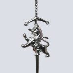 HIGHLAND SCOTTISH RAMPANT LION KILT PIN CHROME FINISH