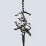 HIGHLAND SCOTTISH RAMPANT LION KILT PIN CHROME FINISH